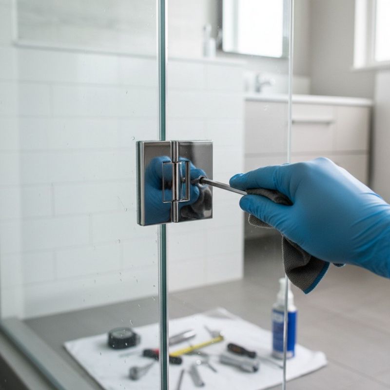 Local Glass Shower Door Hinge Repair pros at work